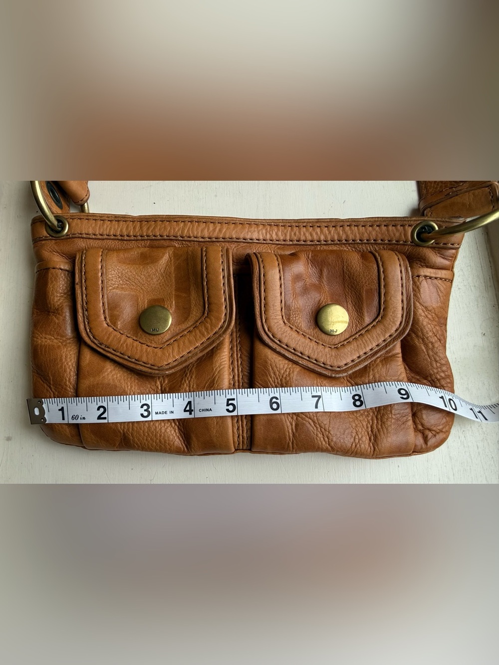 Vintage Marc Jacobs Tan Leather Dual-Pocket Shoulder Bag - Picture 9 of 13